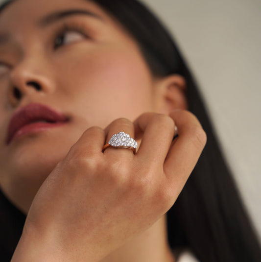 D’NOUR Cloud Love Full Diamond Ring lifestyle image
