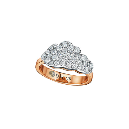 D’NOUR Cloud Love Full Diamond Ring on pure white background