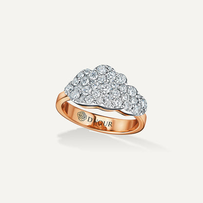 D’NOUR Cloud Love Full Diamond Ring in Rose Gold