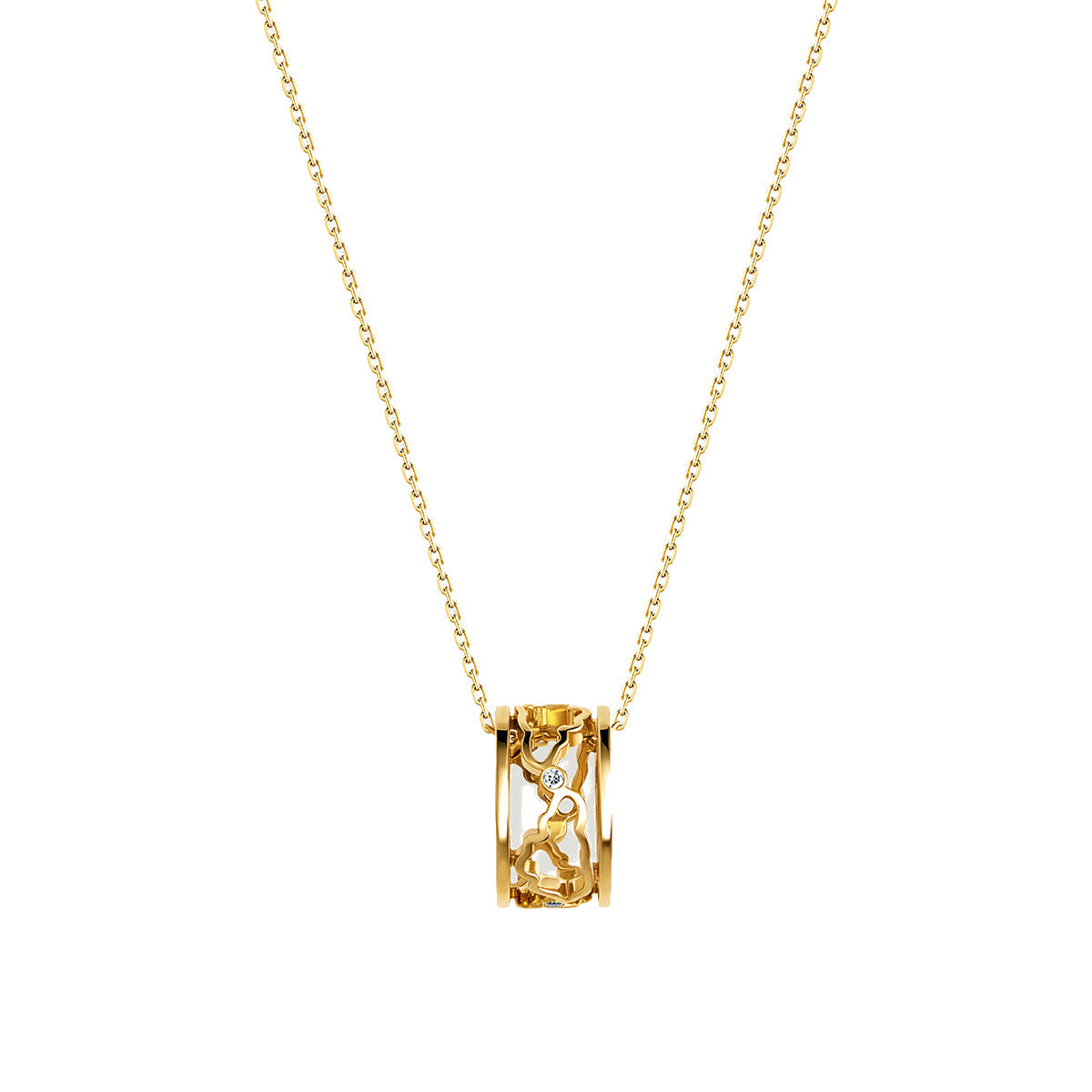 D’NOUR Cloud Love Gold Band Pendant on pure white background