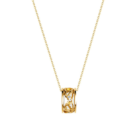 D’NOUR Cloud Love Gold Band Pendant on pure white background