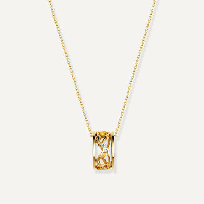 D’NOUR Cloud Love Gold Band Pendant in Yellow Gold