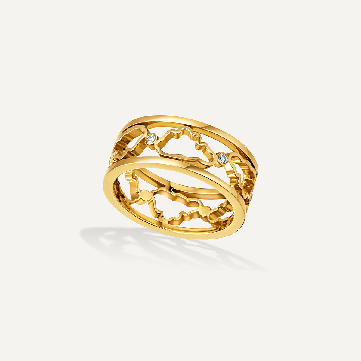 D’NOUR Cloud Love Gold Band Ring in Yellow Gold