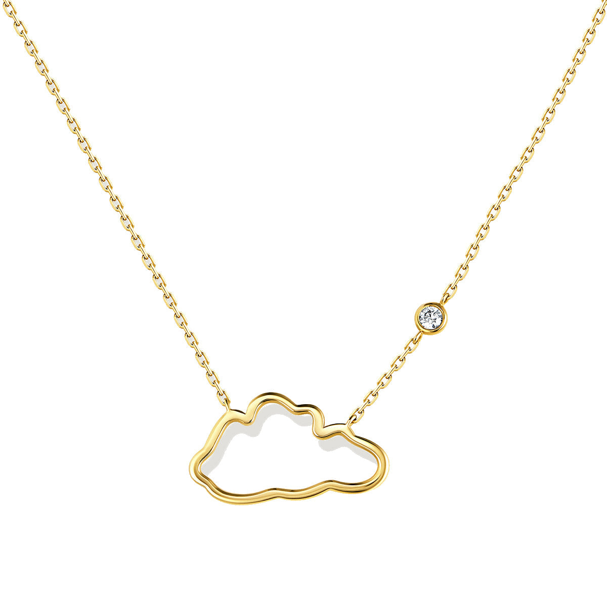 D’NOUR Cloud Love Gold Line Pendant on pure white background