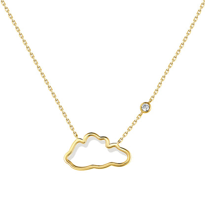 D’NOUR Cloud Love Gold Line Pendant on pure white background
