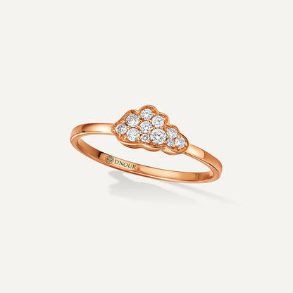 D’NOUR Cloud Love Mini Diamond Ring in Rose Gold