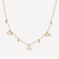 D’NOUR Cloud Love 3 Cloud Necklace in Pink Gold on white background