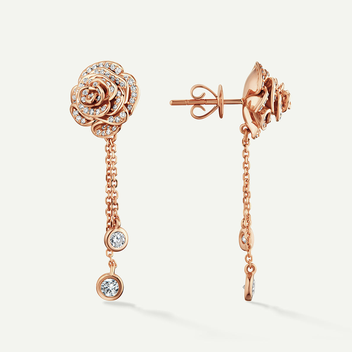 D’NOUR Rose Thank You Dangling Diamond Earrings product view