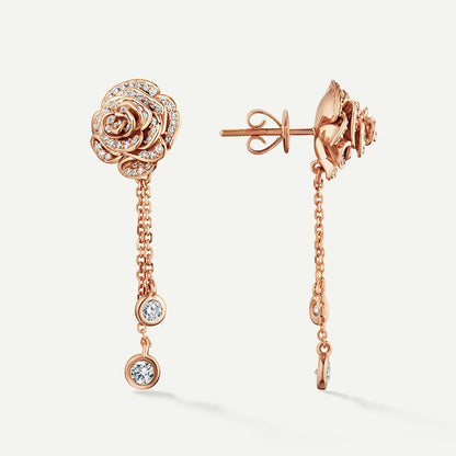 D’NOUR Rose Thank You Dangling Diamond Earrings product view