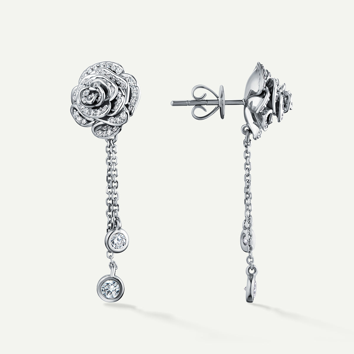 D’NOUR Rose Thank You Dangling Diamond Earrings product view