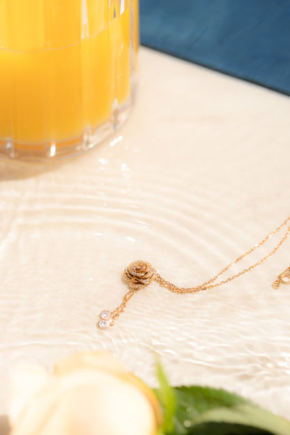D’NOUR Rose Thank You Dangling Diamond Pendant lifestyle image