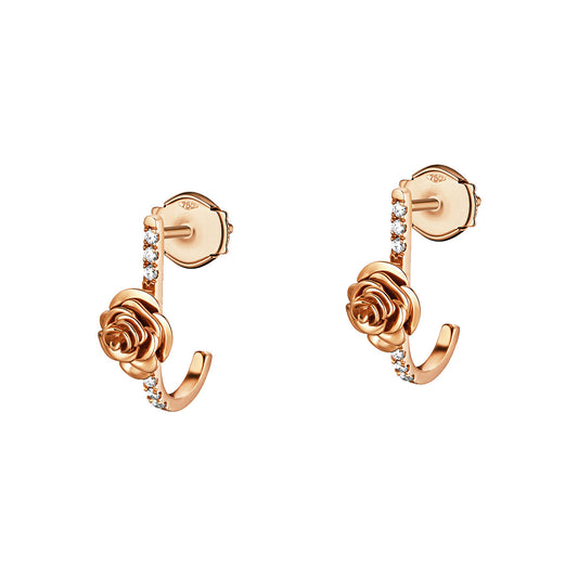 D’NOUR Rose Thank You Diamond Earrings on pure white background