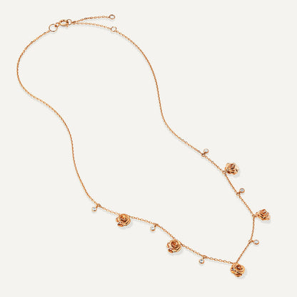 D’NOUR Rose Thank You Five Pendant Diamond Necklace product view