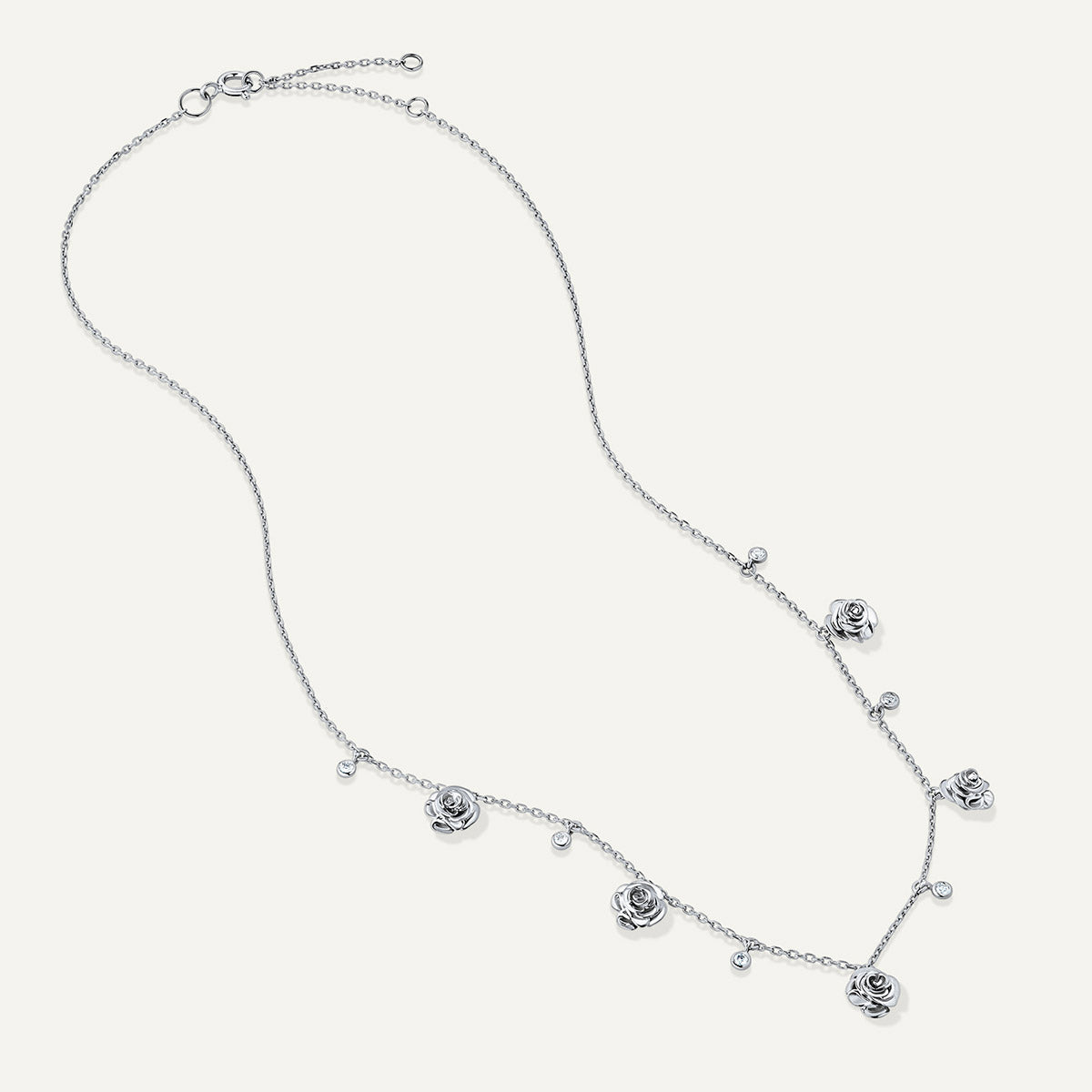 D’NOUR Rose Thank You Five Pendant Diamond Necklace product view