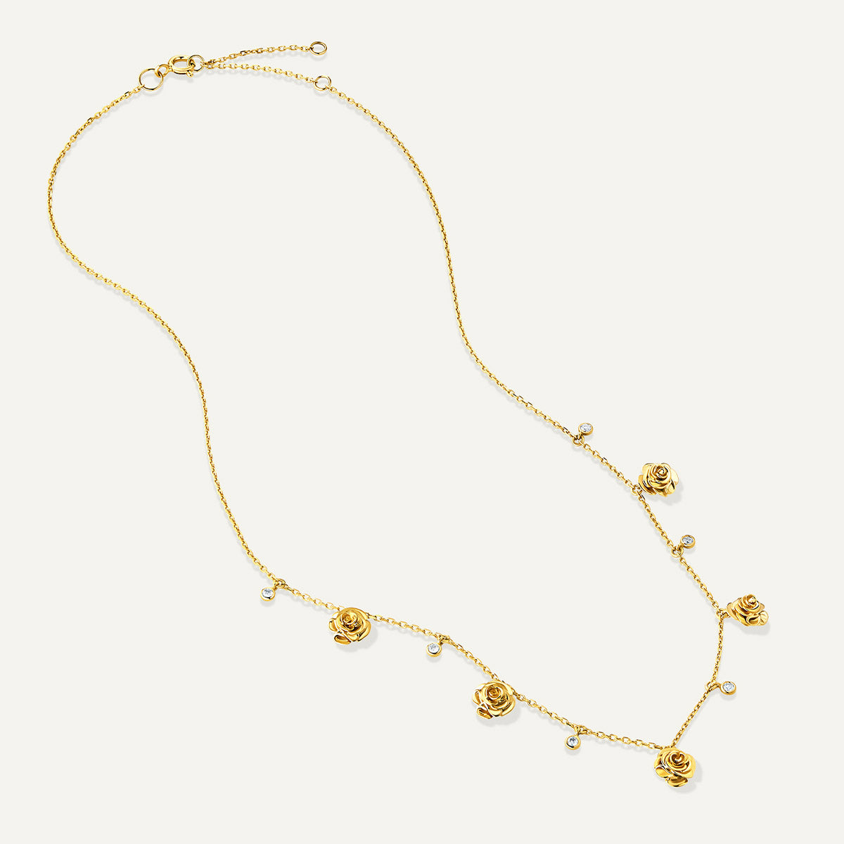 D’NOUR Rose Thank You Five Pendant Diamond Necklace product view