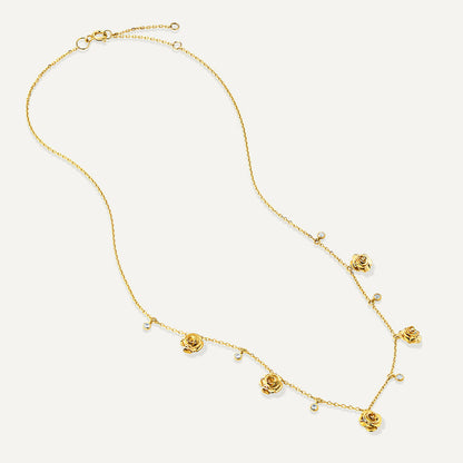 D’NOUR Rose Thank You Five Pendant Diamond Necklace product view