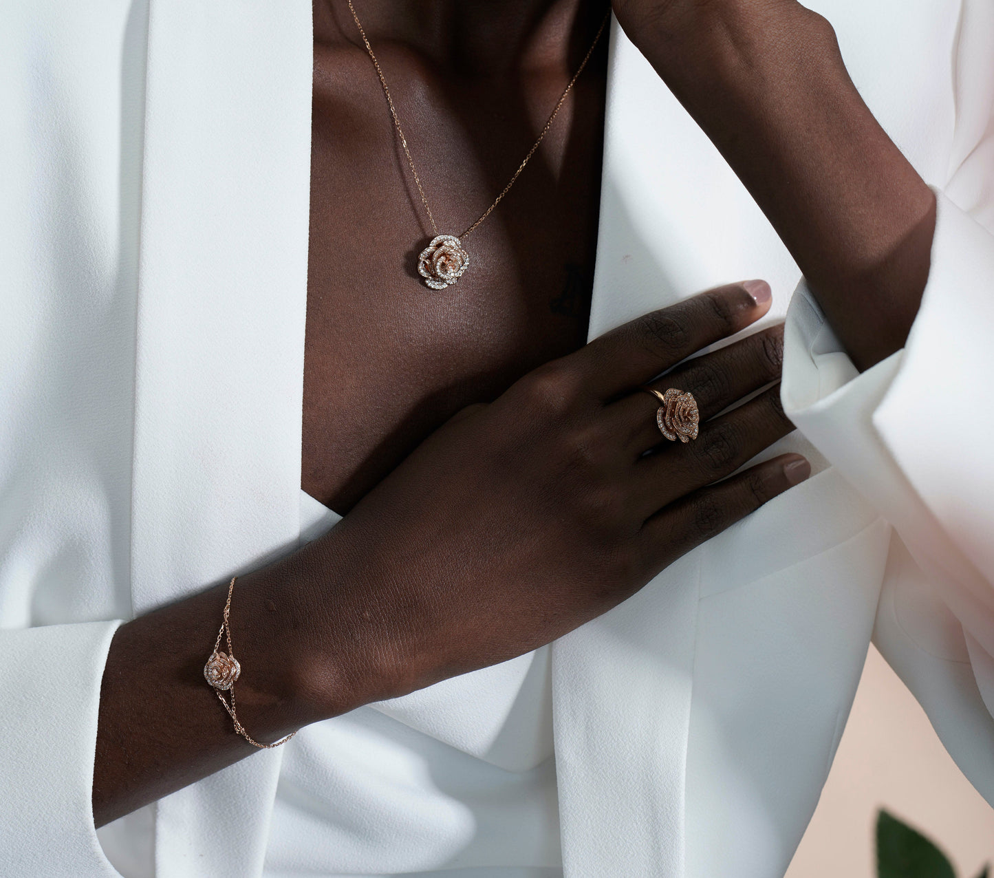 D'NOUR Rose Thank You Full Diamond Mini Bracelet lifestyle image