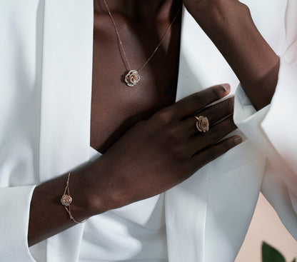 D'NOUR Rose Thank You Full Diamond Mini Bracelet lifestyle image