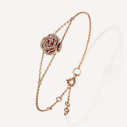 D’NOUR Rose Thank You Full Diamond Mini Bracelet in Rose Gold