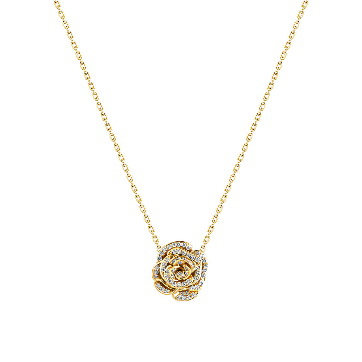 D’NOUR Rose Thank You Full Diamond Mini Pendant on pure white background