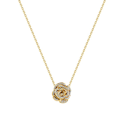 Rose Thank You Full Diamond Mini Pendant