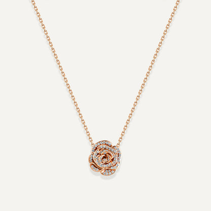 D’NOUR Rose Thank You Full Diamond Mini Pendant in Rose Gold