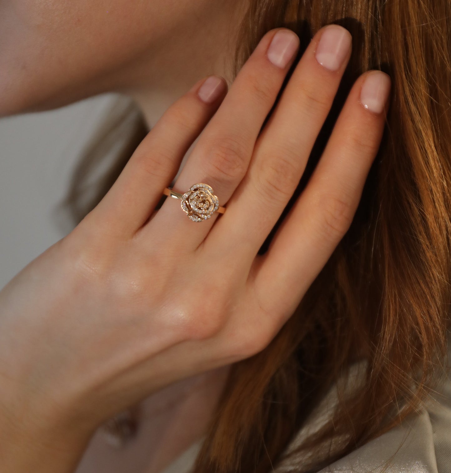 D'NOUR Rose Thank You Full Diamond Mini Ring lifestyle image