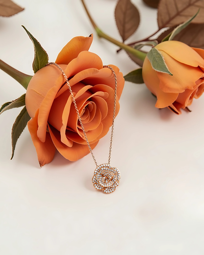 D’NOUR Rose Thank You Full Diamond Pendant lifestyle image