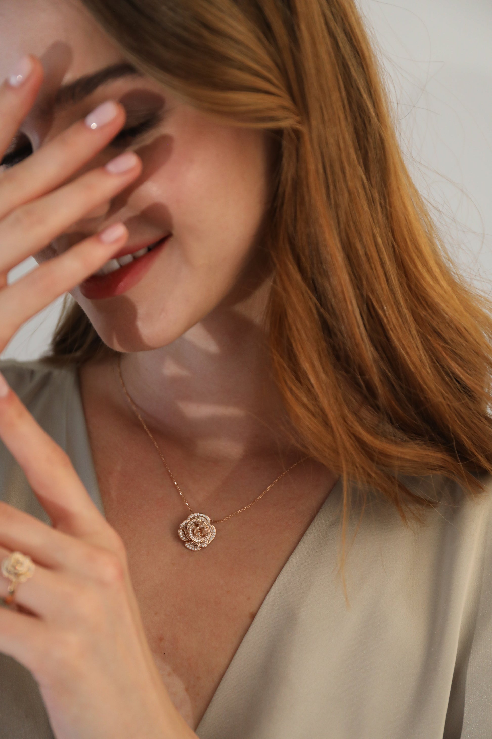 D’NOUR Rose Thank You Full Diamond Pendant lifestyle image