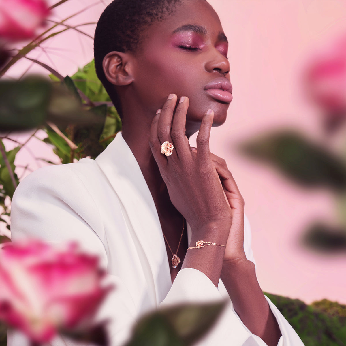D'NOUR Rose Thank You Full Diamond Ring