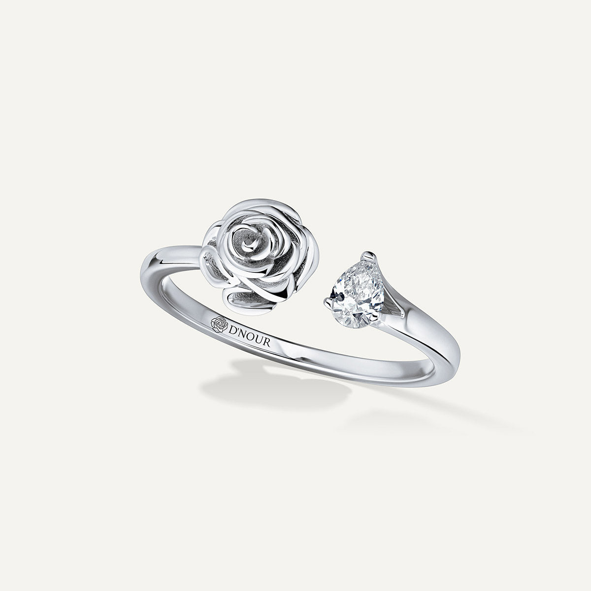 D'NOUR Rose Thank You Full Pear Diamond Ring