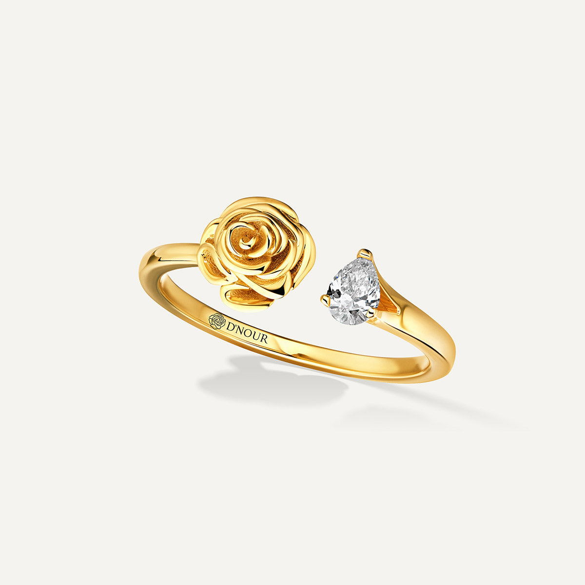 D'NOUR Rose Thank You Full Pear Diamond Ring