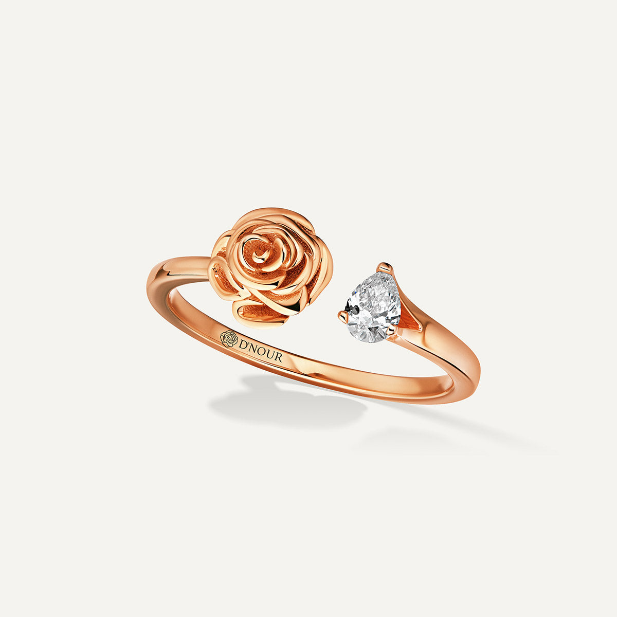 D'NOUR Rose Thank You Full Pear Diamond Ring