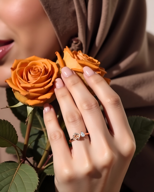 D'NOUR Rose Thank You Full Pear Diamond Ring lifestyle image