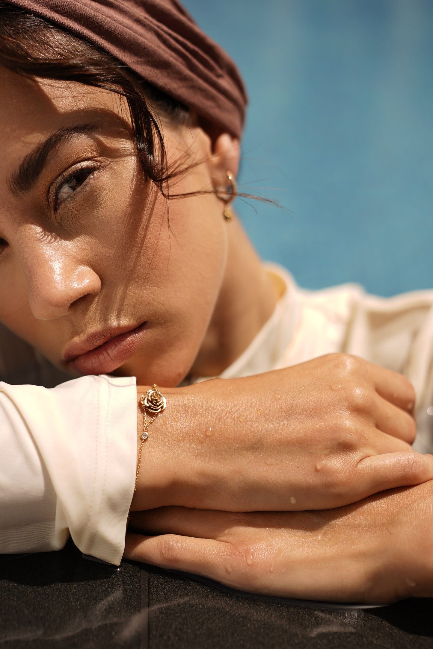 D’NOUR Rose Thank You Gold Mini Bracelet lifestyle image