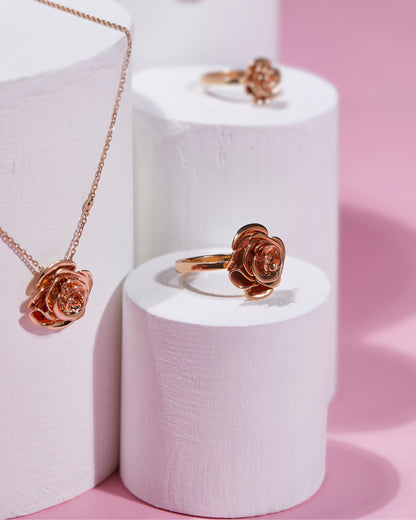 D'NOUR Rose Thank You Gold Ring