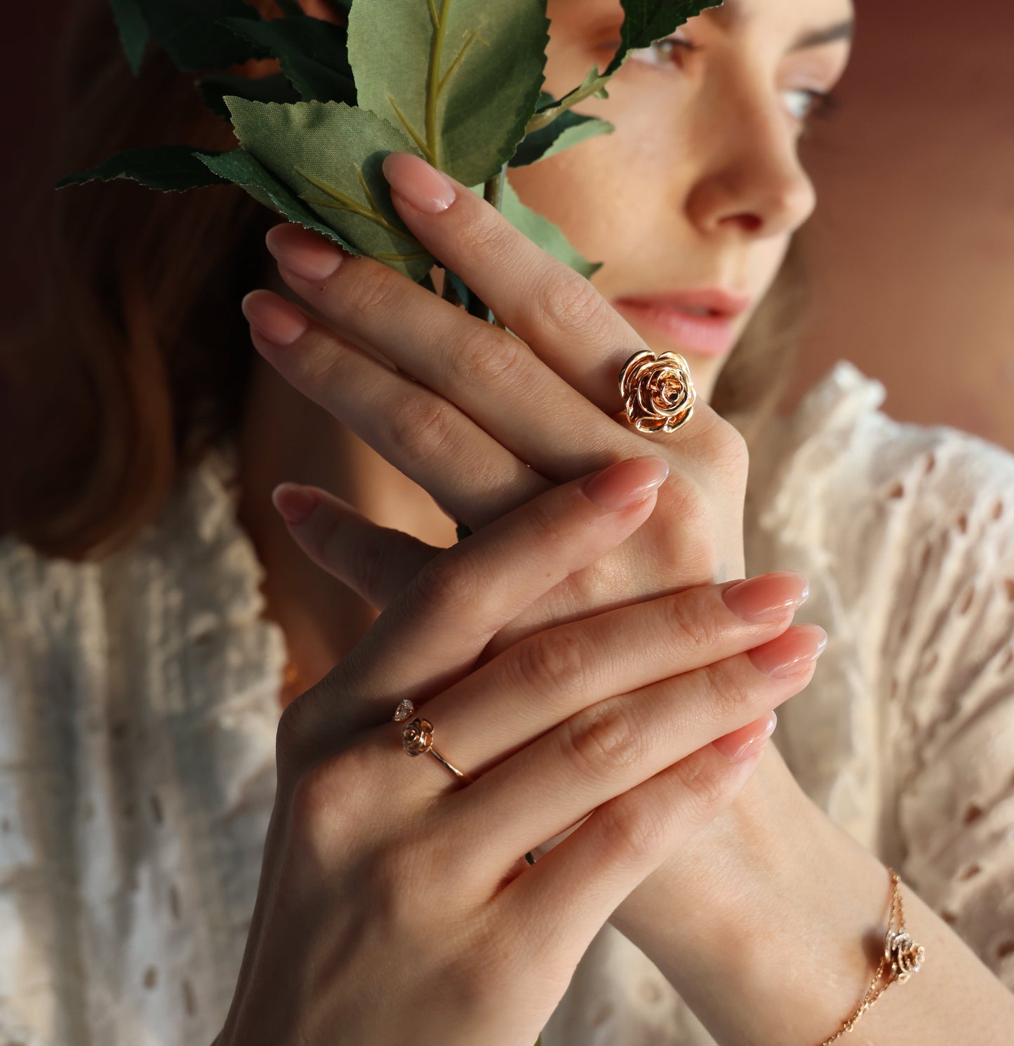 D'NOUR Rose Thank You Gold Ring lifestyle image