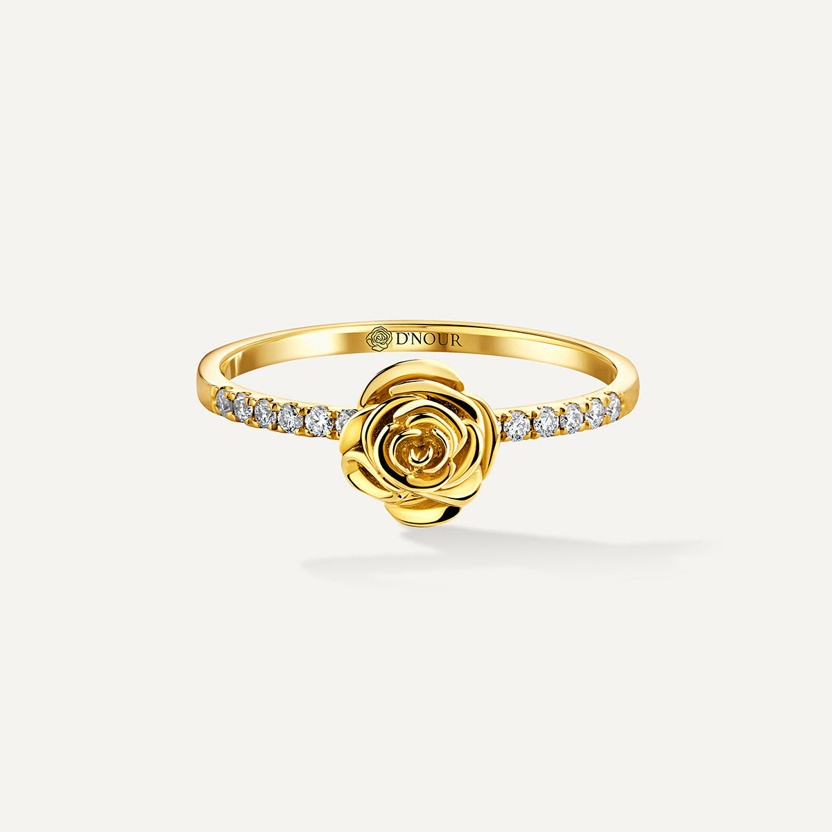 D'NOUR Rose Thank You Mini 12 Diamond Ring