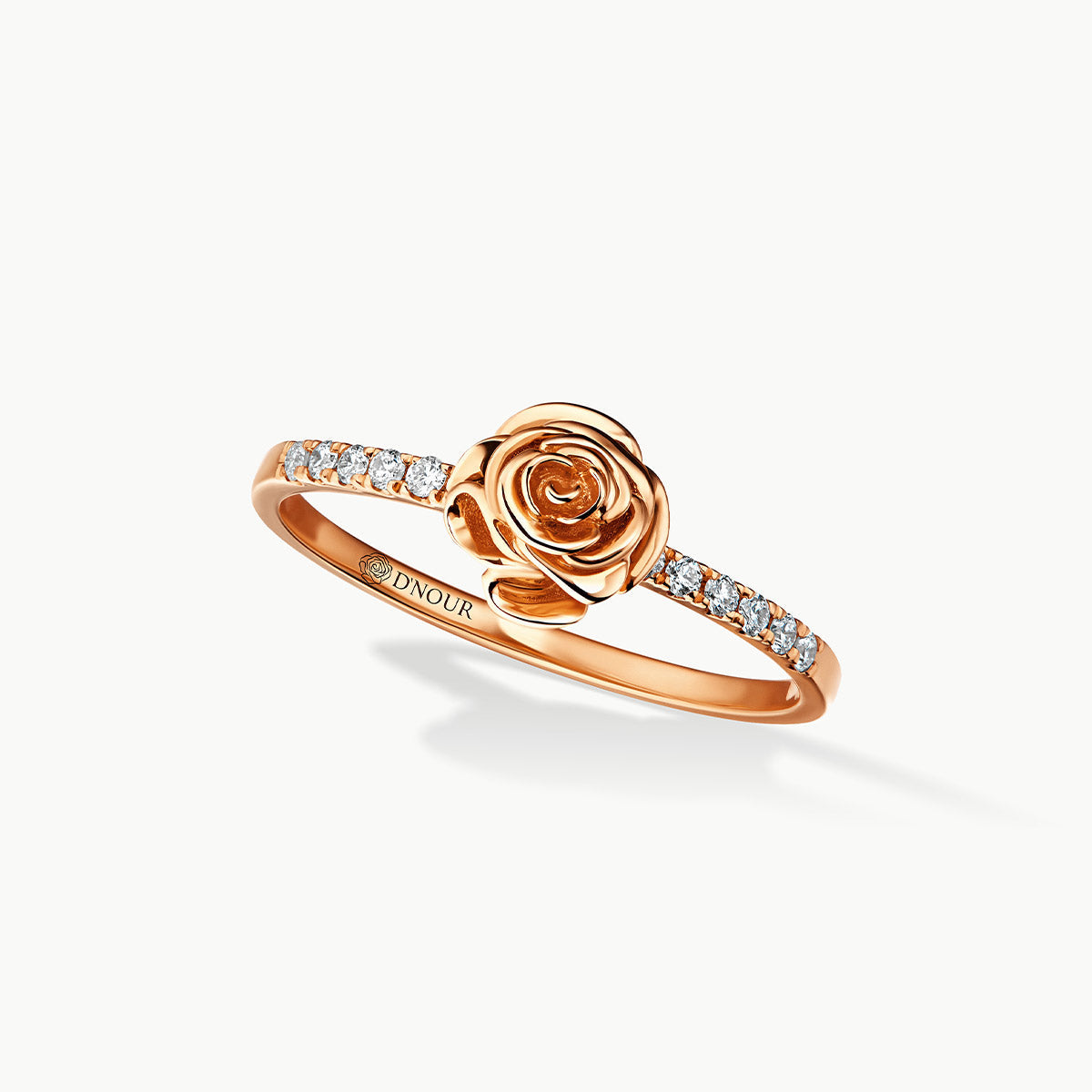 D'NOUR Rose Thank You Mini 12 Diamond Ring