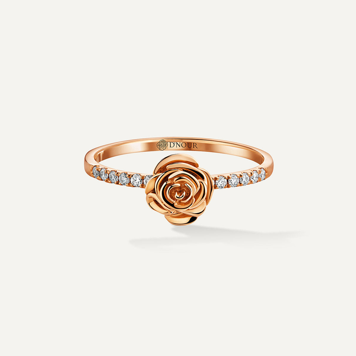 D'NOUR Rose Thank You Mini 12 Diamond Ring