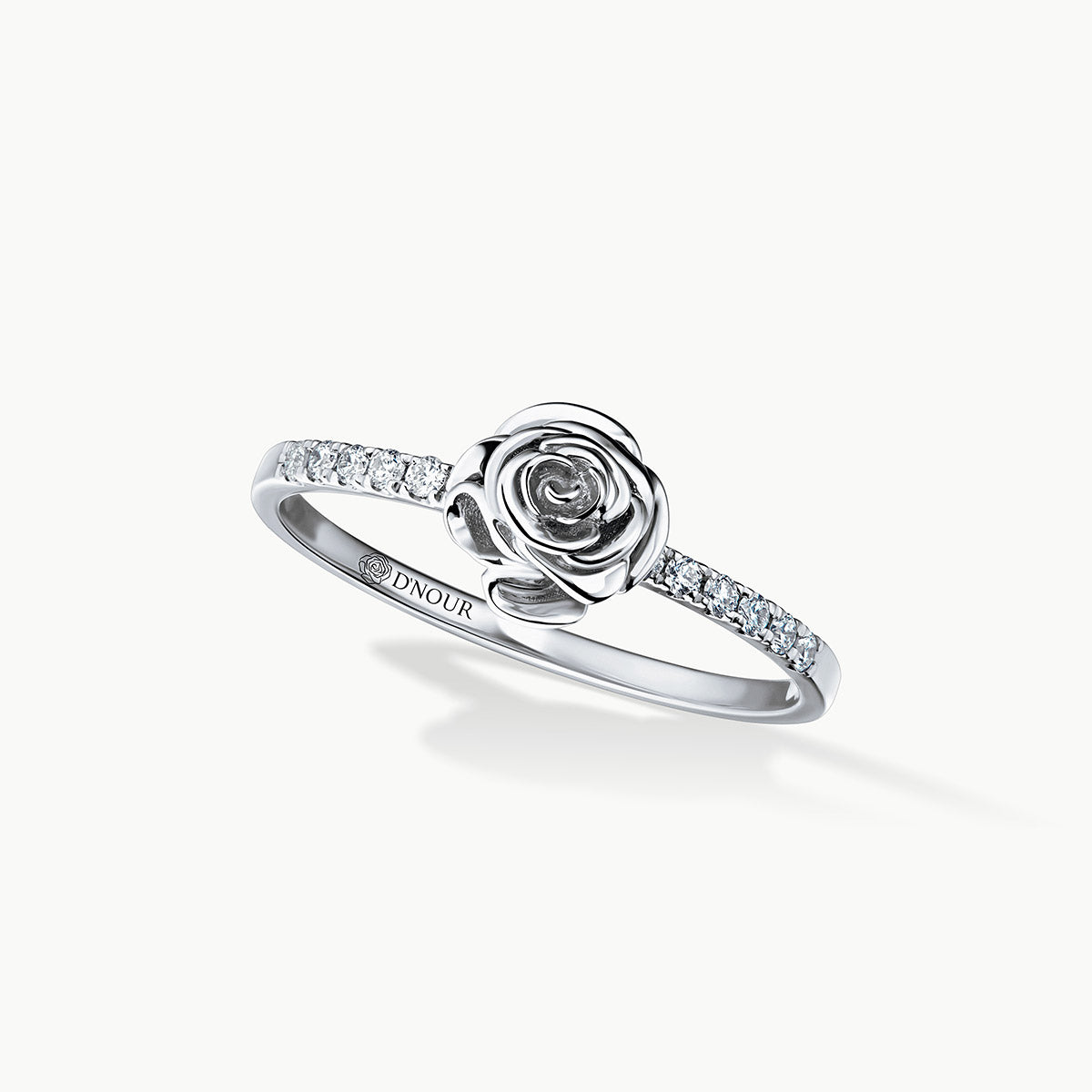 D'NOUR Rose Thank You Mini 12 Diamond Ring