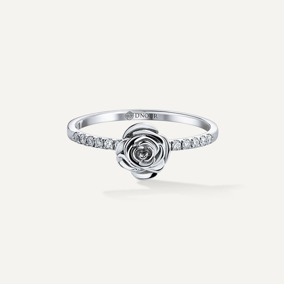 D'NOUR Rose Thank You Mini 12 Diamond Ring