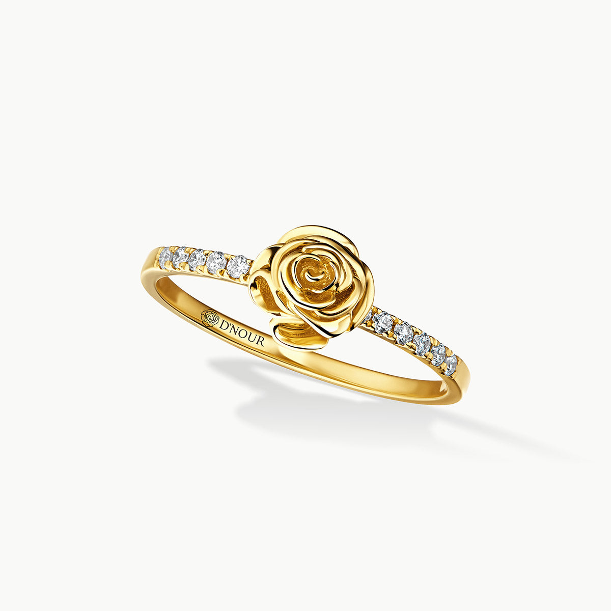 D'NOUR Rose Thank You Mini 12 Diamond Ring
