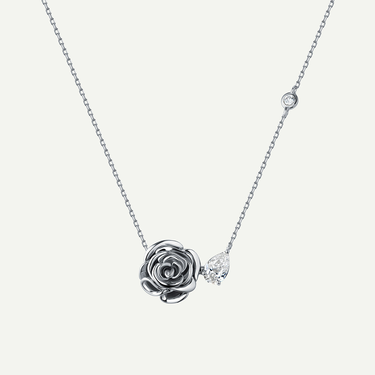 D'NOUR Rose Thank You Pear Diamond Pendant
