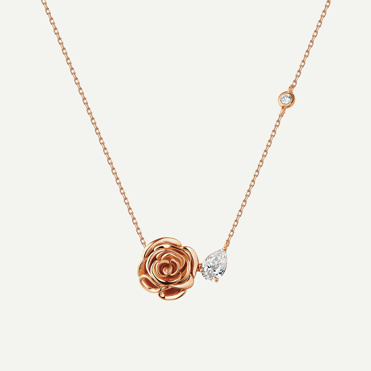 D'NOUR Rose Thank You Pear Diamond Pendant
