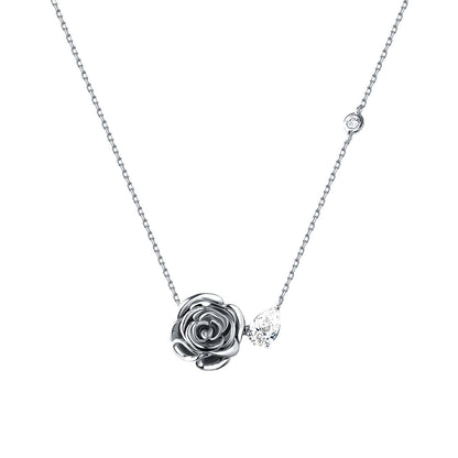 D’NOUR Rose Thank You Pear Diamond Pendant on pure white background