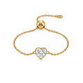 D by DONYDO Align Heart Diamond Ring in 18K yellow gold