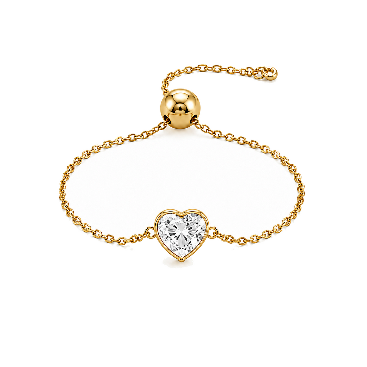 D by DONYDO Align Heart Diamond Ring in 18K yellow gold