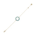 Donydo Aura Clarity bracelet in 18K yellow gold with light blue enamel