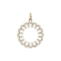 Aura Clarity Pendant 30 mm by Donydo – centered yellow gold diamond face
